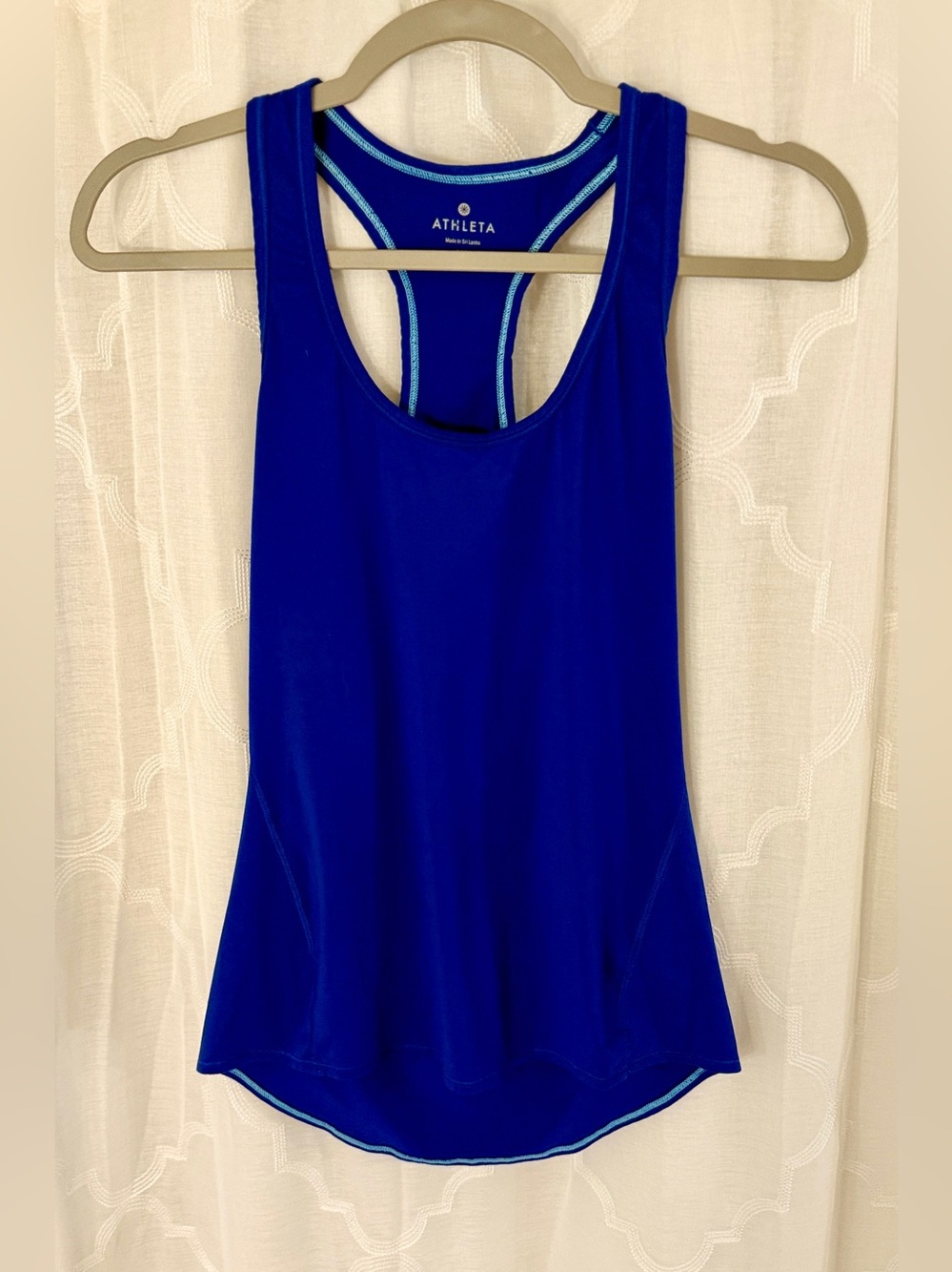 Athleta Royal Cobalt Blue Racerback Workout Tank XS